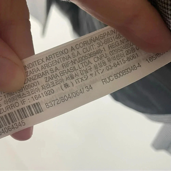 Zara Houndstooth Button Front Blazer Size 2 - Picture 6 of 10